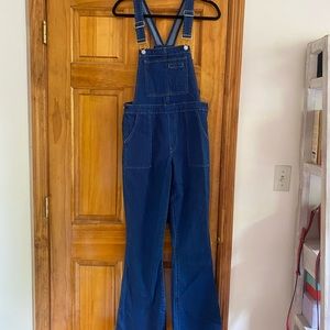 GAP denim wide-leg overalls with zipper. Size M.